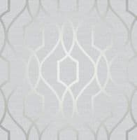 Fine Decor Apex Geo Trellis Silver FD41995 Wallpaper